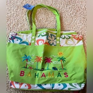 Bahamas Beach tote. 19x14x6. New with tags